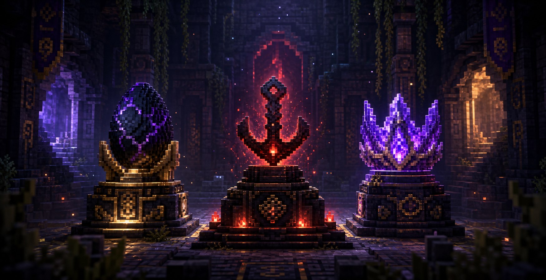 Three legendary ruler relics hidden inside an ancient sanctum